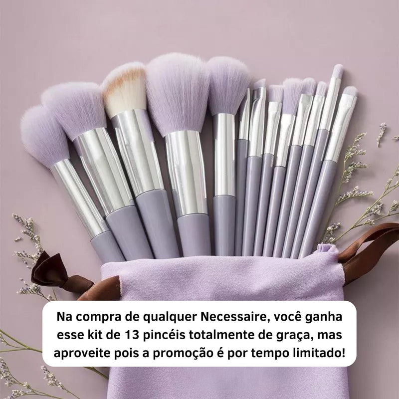 Necessaire Beauty SOPRO- ganhe kit de pinceis